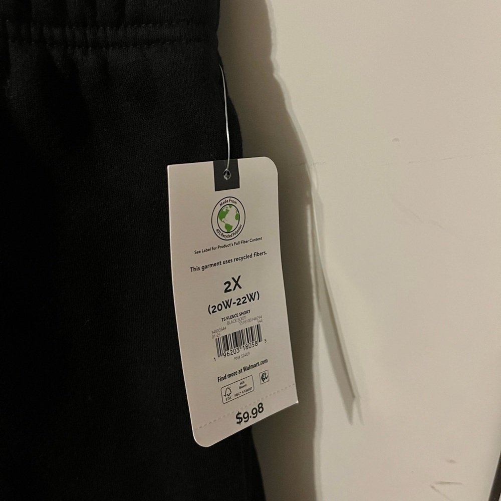 Terra & Sky Women's Plus Size Drawstring Cotton Fleece Short, 2X - Picture 7 of 8